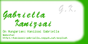 gabriella kanizsai business card